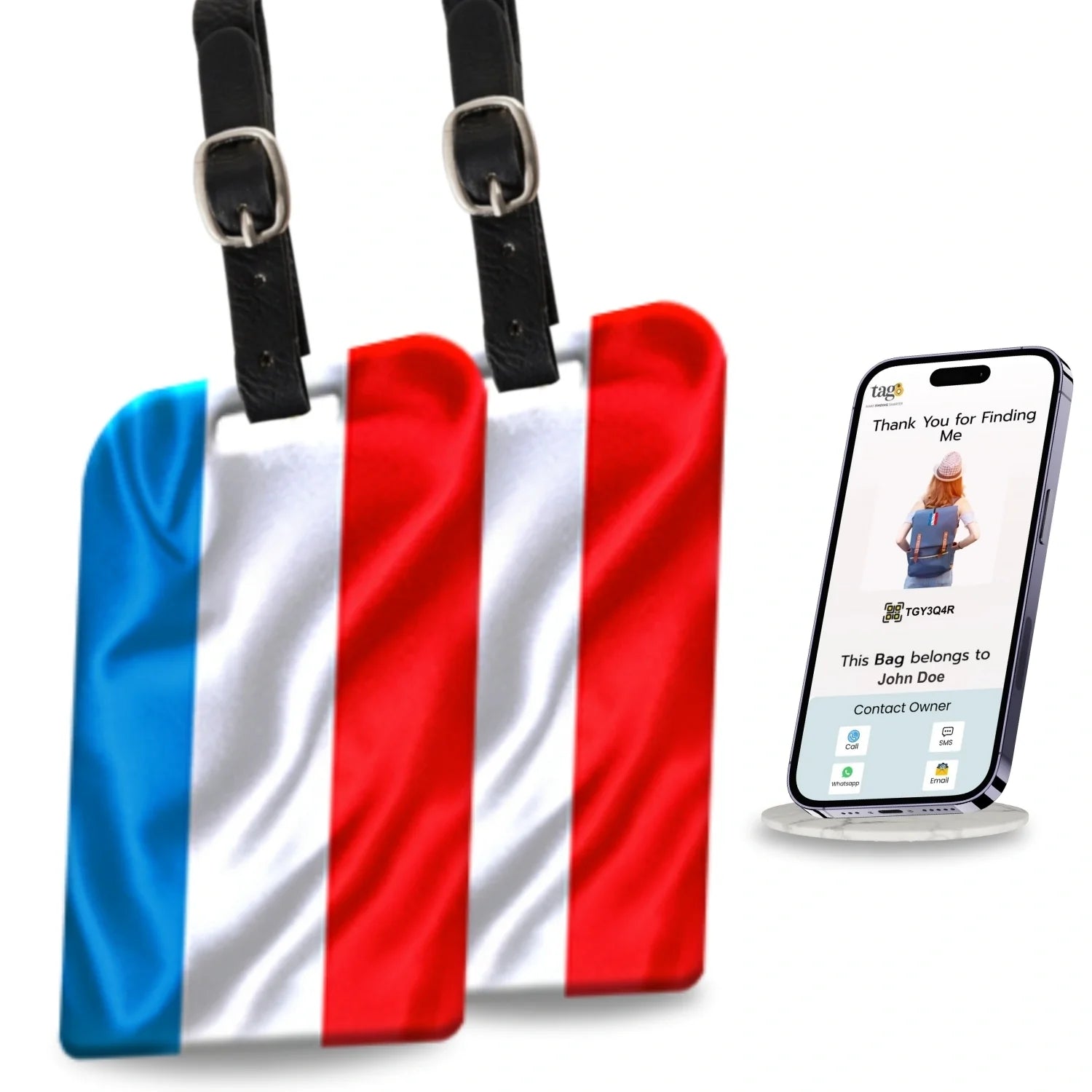 Smart Bag Security Tag - Luxembourg  [Pack 2]